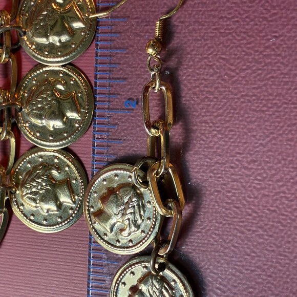 Vintage Bracelets Lot Coins Gypsy comes with Earrings & Heart Locket Mini - Picture 3 of 15